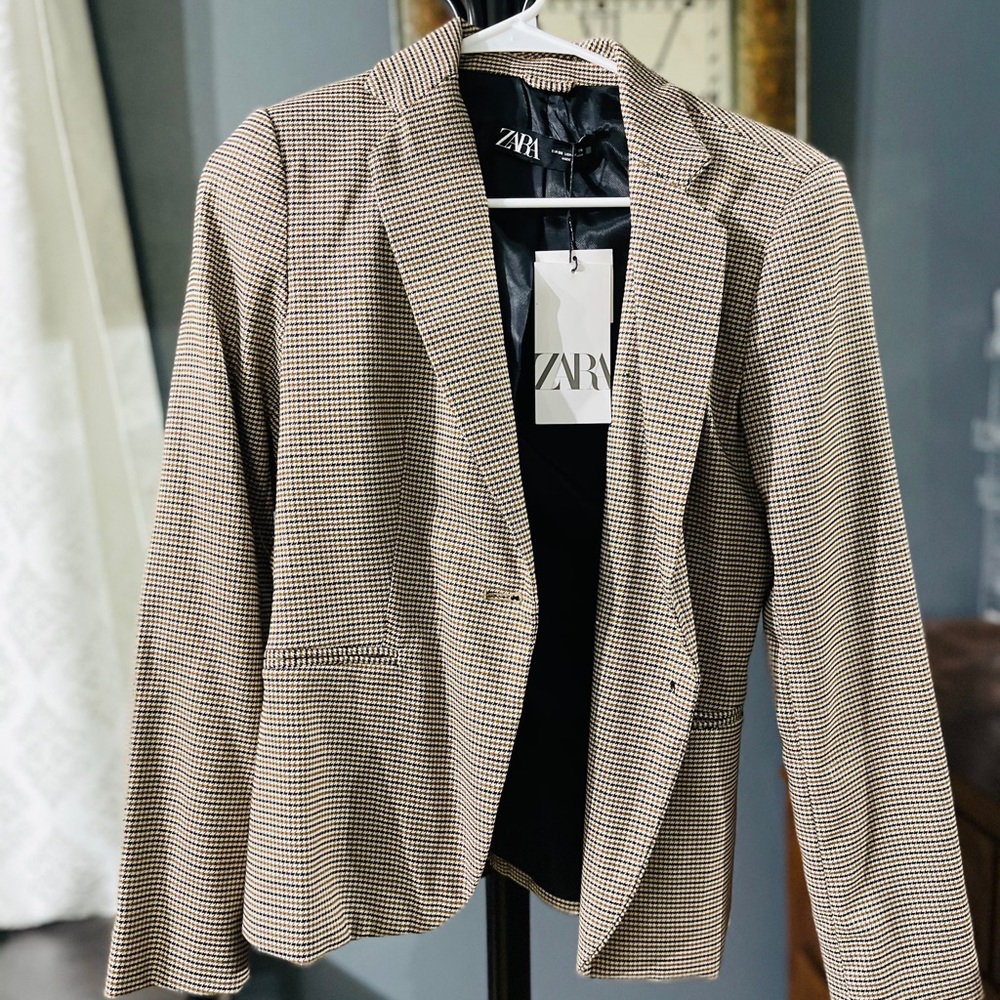 COPY - ZARA Hounds tooth tailored blazer NWT